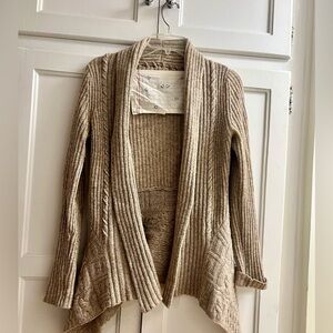 Anthropology Beige Cardigan